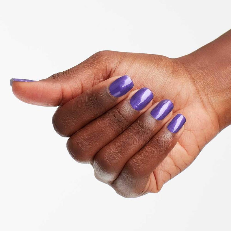 OPI Nail Lacquer Purple With a Purpose | Opaque Dark Purple Shimmer Chip Resistant Nail Polish | Fast Drying, Streak Free - Image 2