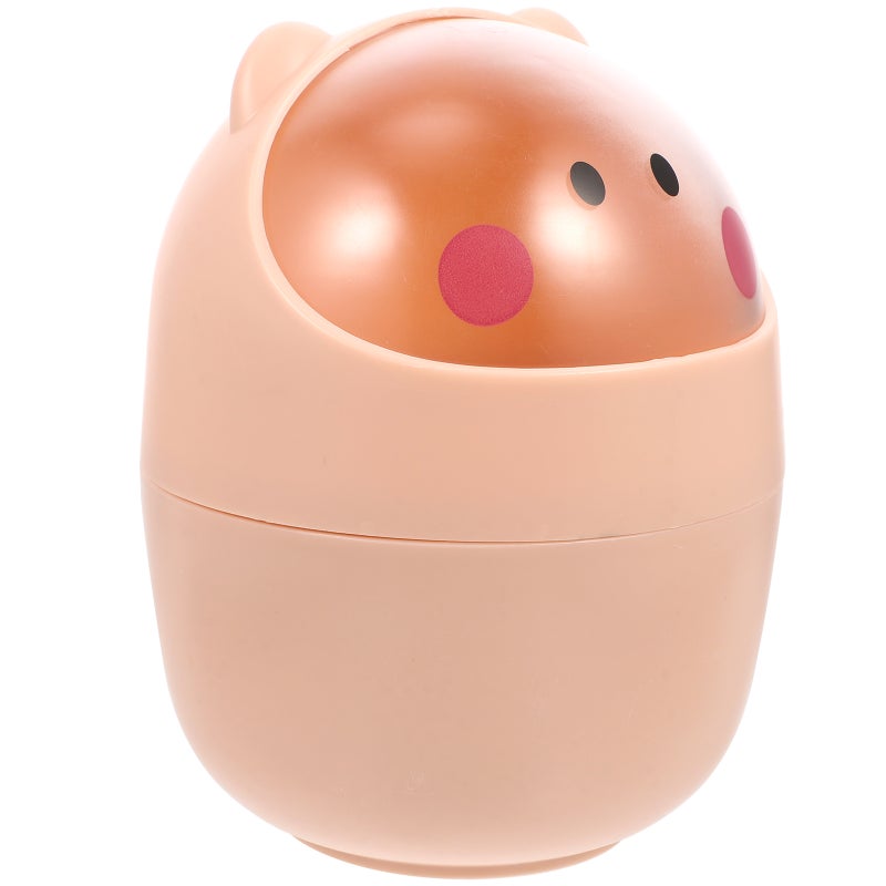 1Pc Desktop Trash Can Cartoon Wastebasket Rubbish Storage Bin for Home ( ) - Image 1
