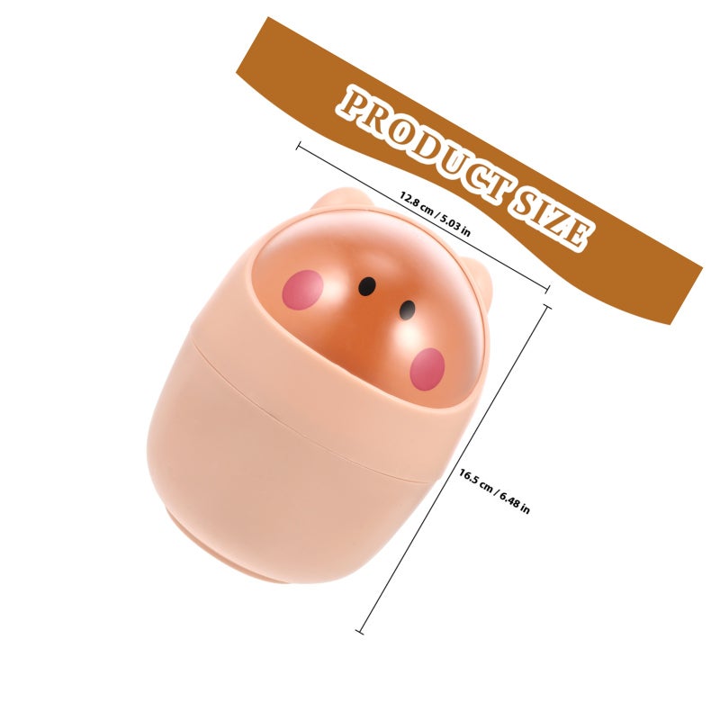 1Pc Desktop Trash Can Cartoon Wastebasket Rubbish Storage Bin for Home ( ) - Image 2