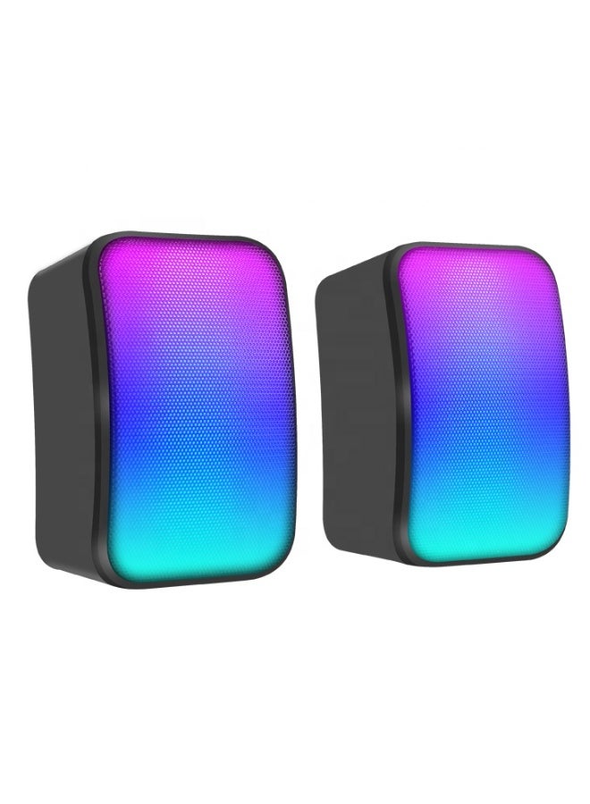 Kisonli X17 Colorful USB 2.0 Wired USB Desktop Home Use Computer Speakers Gaming Speaker - Image 3