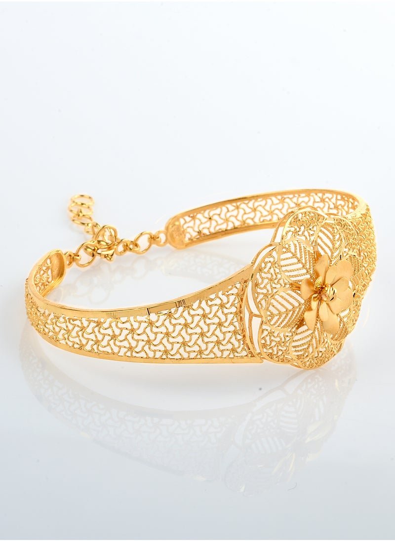 BAFLEH JEWELLERY Royal Radiance: Temple-Inspired 22kt Gold Bangles with Intricate Detailing  - Image 1