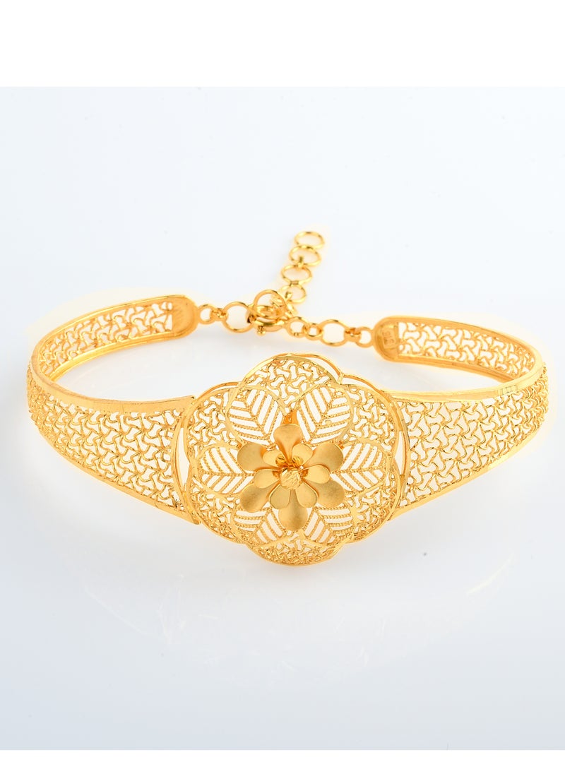 BAFLEH JEWELLERY Royal Radiance: Temple-Inspired 22kt Gold Bangles with Intricate Detailing  - Image 3
