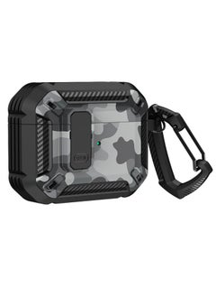 Camouflage AirPods Pro Protective Case Soft Shell Full Cover Customized Design Bluetooth Earphone Cover For Apple 3rd Generation-Color:black Camouflage Gray-Applicable Model:AirPods 3