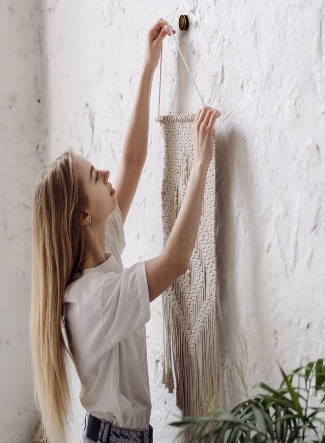 Ferraycle فيرايكل 40 قطعة مسامير لتعليق الصور برأس مزدوج 4 أحجام دبابيس للإيجار صديقة للديكور دبابيس دفع ثقيلة للمساحات الجافة إطار الفن، 10/20/30/50 رطل (برونزي) - Image 5