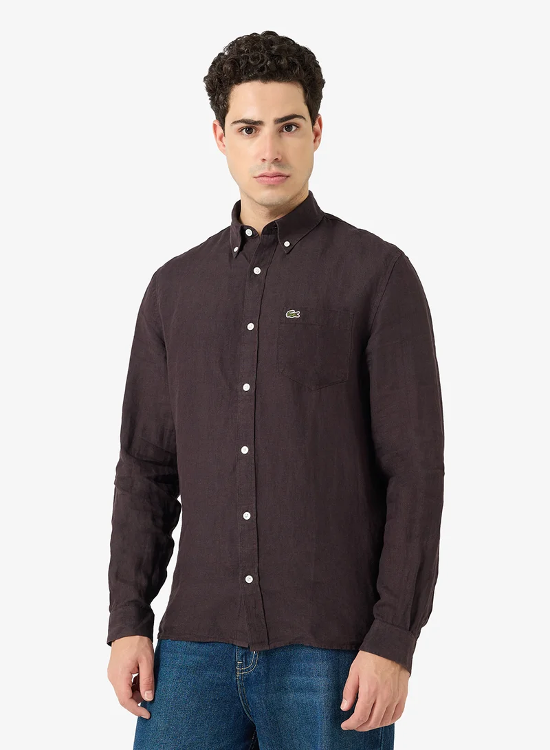 لاكوست Regular Fit Linen Shirt