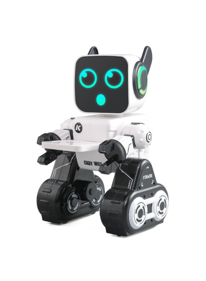 JJRC Explosions Children's Early Education Voice APP Dialogue Robot التحكم عن بعد برمجة ذكية لعبة مالية روبوت - اللون: K10 White Deluxe Edition يمكن التحكم فيها عن طريق التطبيق - Image 1