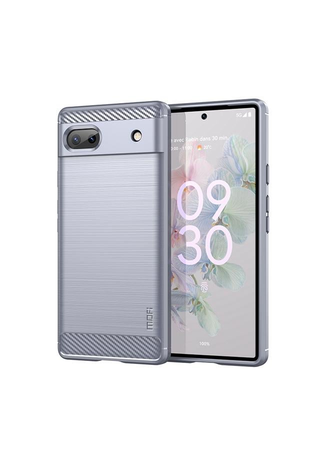 The Bros Case For Google Pixel 6A Gentleness Brushed Carbon Fiber Soft TPU Case
