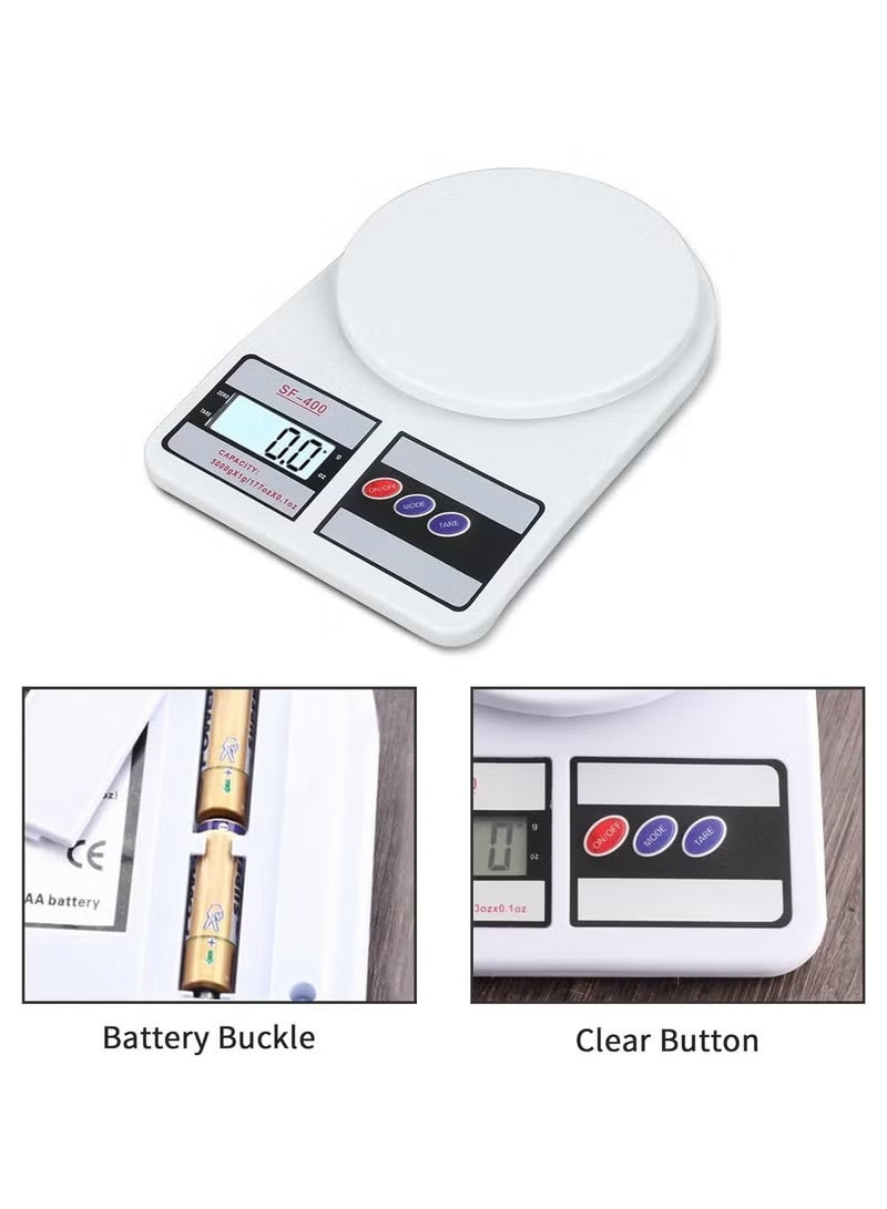 ACLIX Electronic Digital Kitchen Food Scale Gram and Ounce Weight Measurement for Cooking, Baking, Help You Achieve Your Diet, Health Goals, LCD Display (White) - Image 2