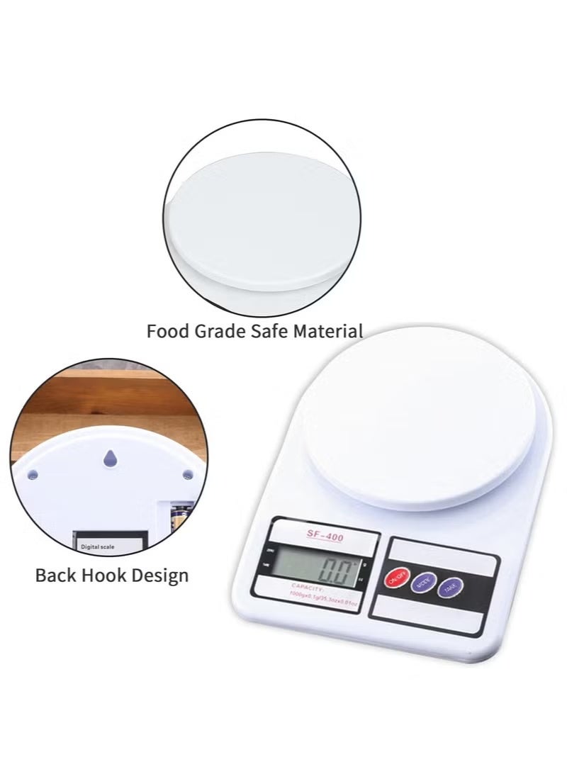 ACLIX Electronic Digital Kitchen Food Scale Gram and Ounce Weight Measurement for Cooking, Baking, Help You Achieve Your Diet, Health Goals, LCD Display (White) - Image 5
