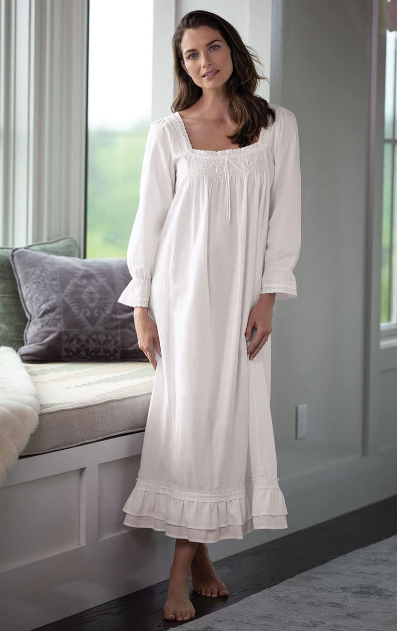 The 1 for U Victorian Nightgown - Womens Nightgowns Cotton, White, LG - Image 5