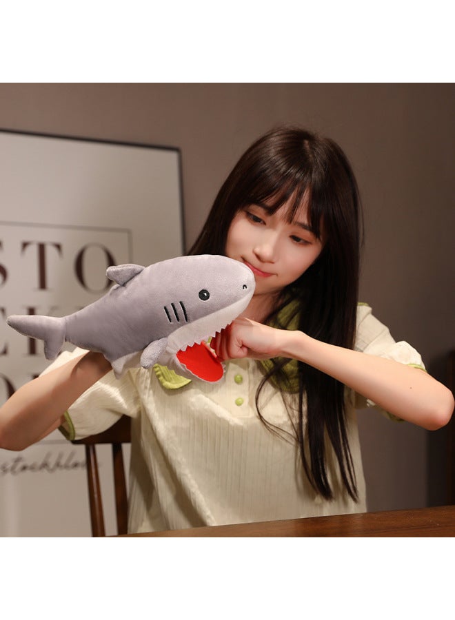 Ocean Shark Puppet Toy Clown Fish Gloves Doll Open Mouth Baby Early Education Parent-child Interactive Performance Props-Color:Clownfish Puppet 25cm-Height:Brief Description  - Image 4