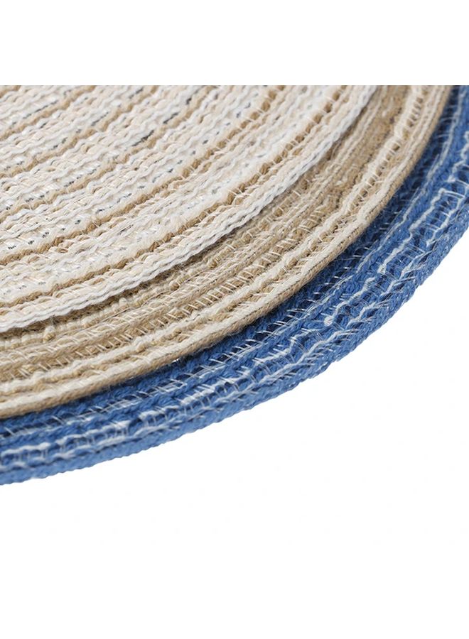 Blue And White Handwoven Turkish Miniature Rug For Dollhouse Carpet Mat - Image 3