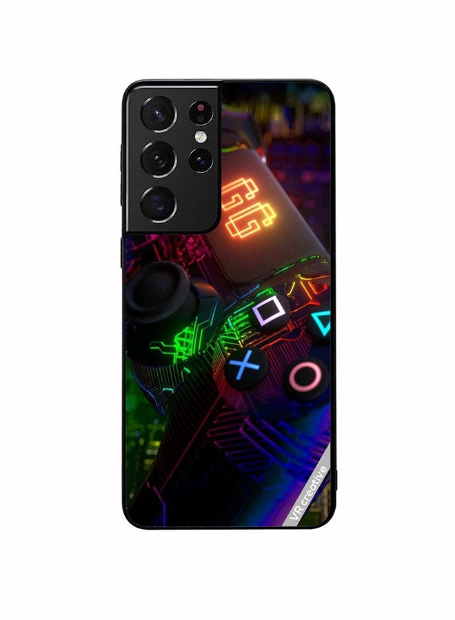 VR CREATIVE Protective Case Cover For Samsung Galaxy S21 Ultra 5G Gaming Design Multicolour - Image 1