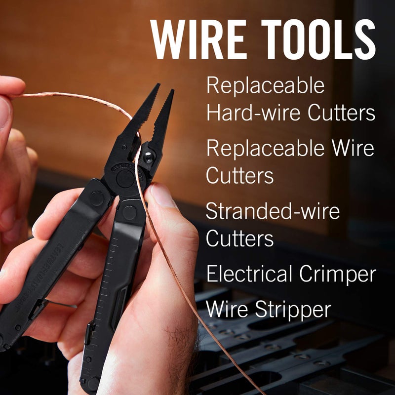 LEATHERMAN, Rebar Multitool with Premium Replaceable Wire Cutters and Saw, Black - Image 5