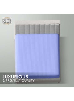 Hotel Linen Klub Stripe Microfiber Lavender Fitted Sheet Double 120x200 cm  - Image 2