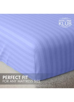 Hotel Linen Klub Stripe Microfiber Lavender Fitted Sheet Double 120x200 cm  - Image 4
