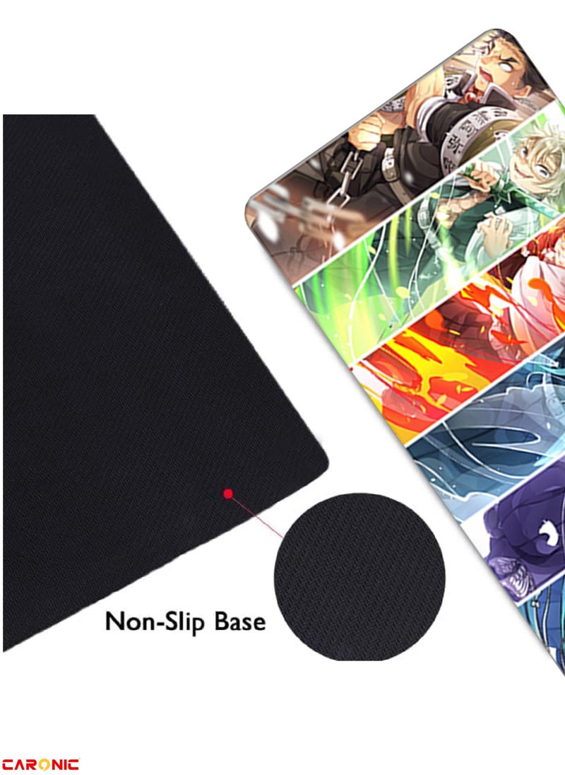 CARONIC - Large Gaming Mouse Pad with Superior Micro Weave Cloth Extended Desk Mousepad with Stitched Edges Non-Slip Base Water Resist Keyboard Pad For Gamer And Office Home Carl M1407 - Image 1