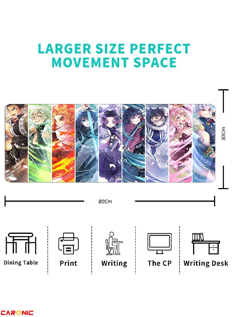 CARONIC - Large Gaming Mouse Pad with Superior Micro Weave Cloth Extended Desk Mousepad with Stitched Edges Non-Slip Base Water Resist Keyboard Pad For Gamer And Office Home Carl M1407 - Image 1