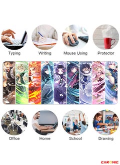 CARONIC Large Gaming Mouse Pad with Superior Micro Weave Cloth Extended Desk Mousepad with Stitched Edges Non-Slip Base Water Resist Keyboard Pad For Gamer And Office Home Carl M1407  - Image 2