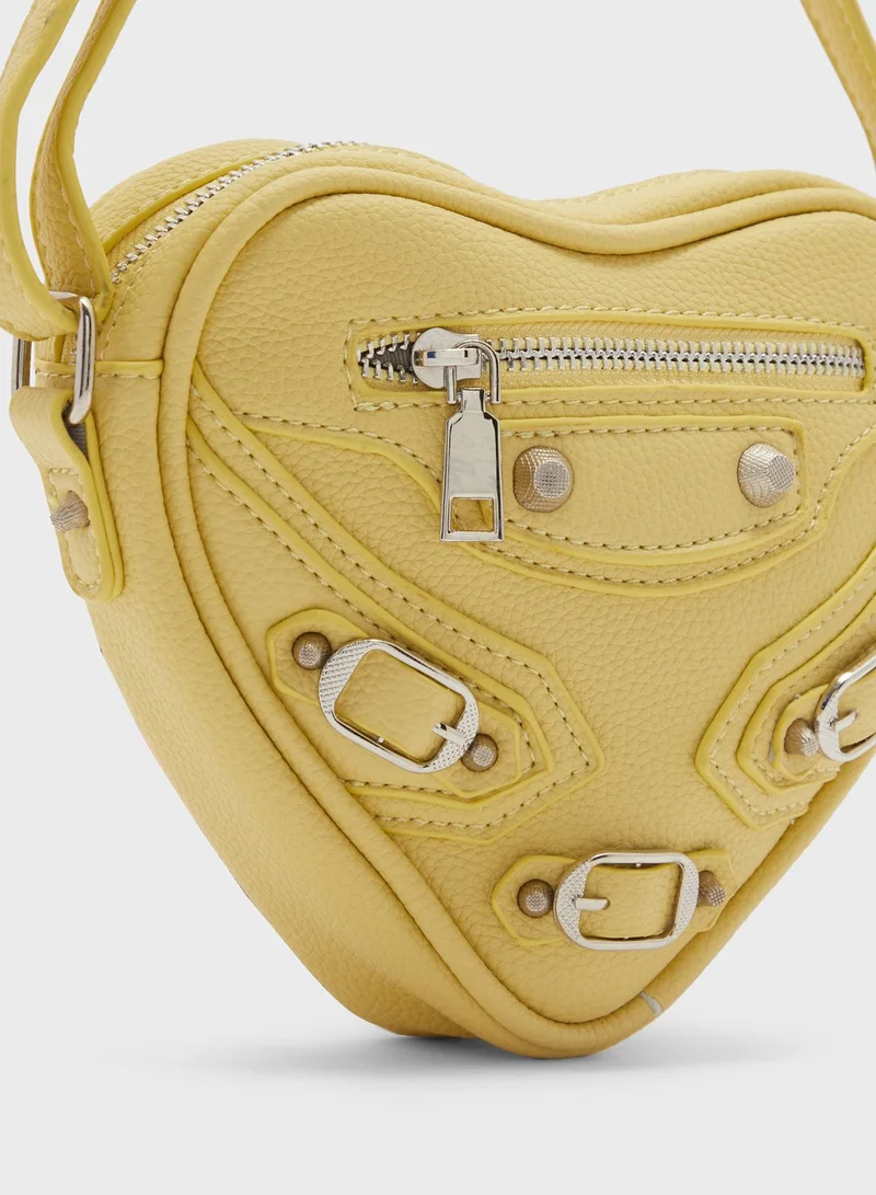 Ginger Heart Shape Crossbody Bag