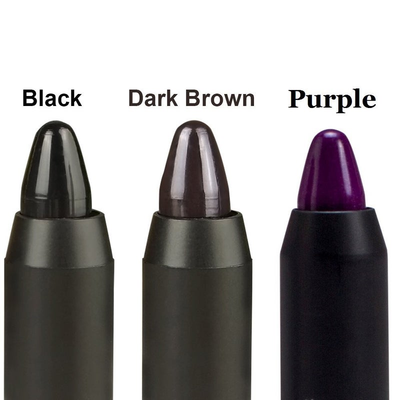 Joyous Professional Hair Chalk Temporary Hair Dye Non-toxic Hair Color Crayon Cover White Hair Color Patch (3packs-black-dark Brown-purple) - Image 2