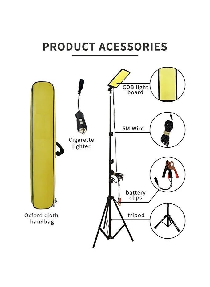 Biki Portable Outdoor Camping and Fishing Light – 800W – 12V with Tripod Stand - Image 3