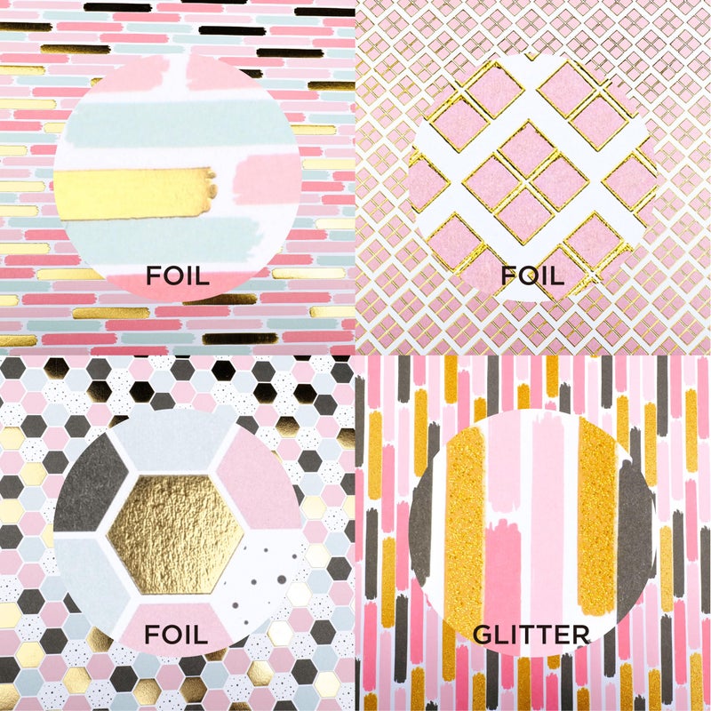 Desecraft 48 sheets 12x12 Scrapbooking Cardstock Decorative Paper Pack - Pink Collection - for Card Making Journaling Planner Origami Scrapbook Paper Scrapbook Materials Supplies - Image 4