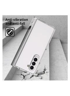 Aookay Protective Case for Samsung Galaxy Z Fold 6 with Pen and Pen Holder, Hinge Protective Case with Built-in Screen Protector, Ultra-thin Shockproof Protective Case for Z Fold 6 [Not Original Pen] (Clear)  - Image 5