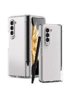 Aookay Protective Case for Samsung Galaxy Z Fold 6 with Pen and Pen Holder, Hinge Protective Case with Built-in Screen Protector, Ultra-thin Shockproof Protective Case for Z Fold 6 [Not Original Pen] (Clear)  - Image 1