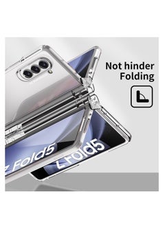 Aookay Protective Case for Samsung Galaxy Z Fold 6 with Pen and Pen Holder, Hinge Protective Case with Built-in Screen Protector, Ultra-thin Shockproof Protective Case for Z Fold 6 [Not Original Pen] (Clear)  - Image 3