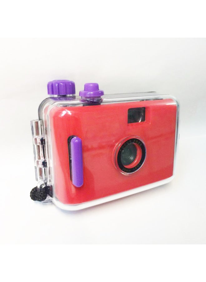 Red Purple Shell Fool Film Camera Retro Film Student Style Affordable Photo Portable Small Birthday Gift-Color:Red Red Shell  - Image 3