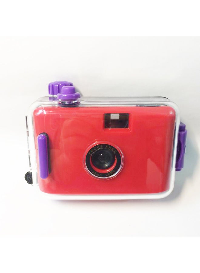Red Purple Shell Fool Film Camera Retro Film Student Style Affordable Photo Portable Small Birthday Gift-Color:Red Red Shell  - Image 2