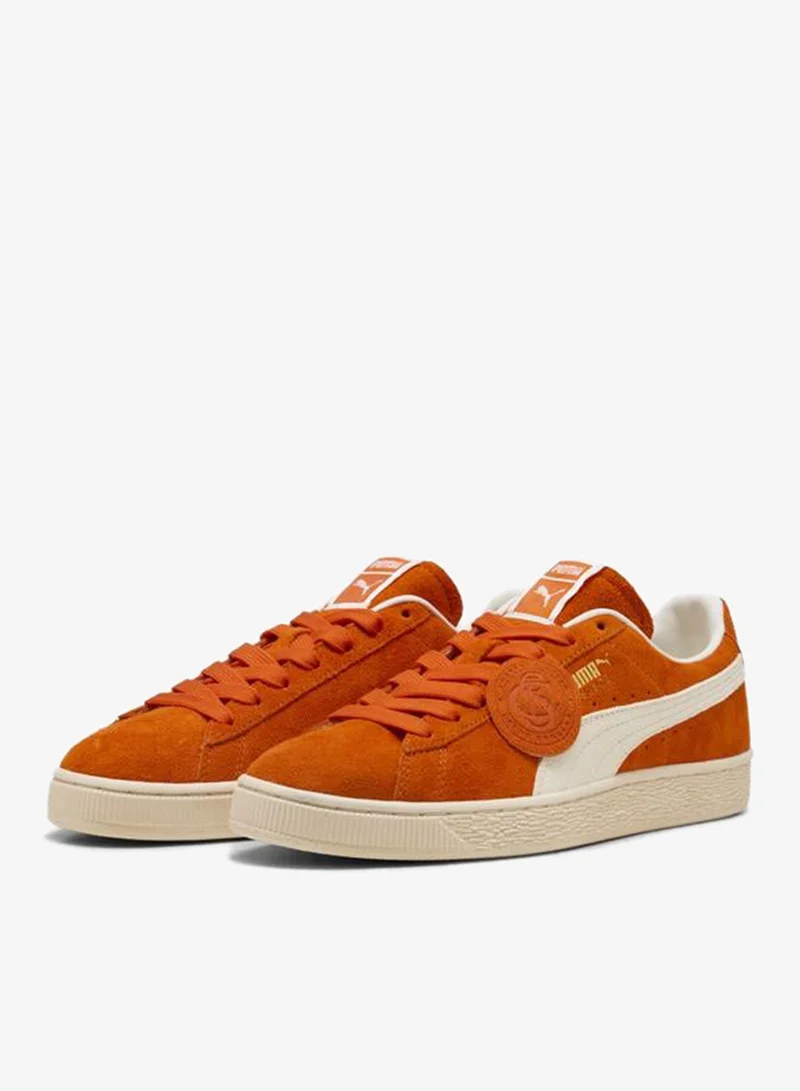 Puma Orange Glo-PUMA White Suede Charles F. Stead IV Sneakers Unisex for Men | Best Price UAE