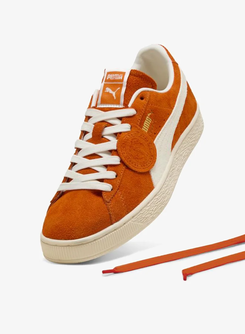 Puma Orange Glo-PUMA White Suede Charles F. Stead IV Sneakers Unisex for Men | Best Price UAE