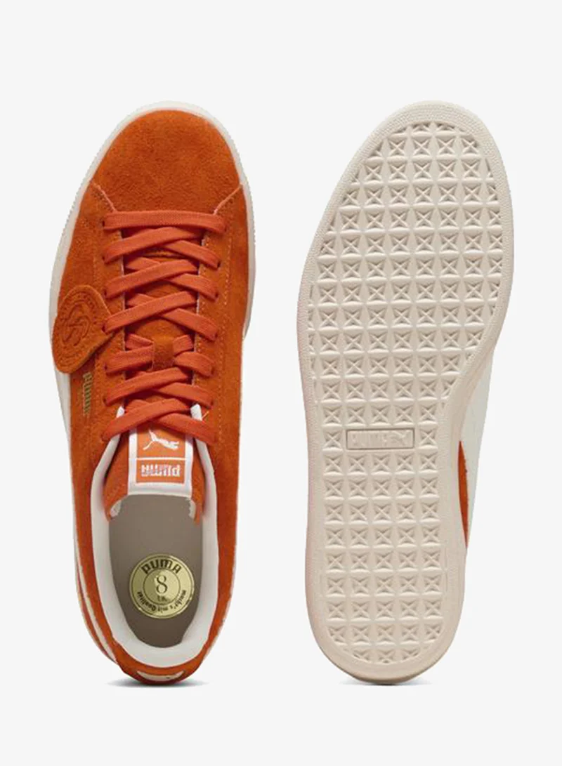 Puma Orange Glo-PUMA White Suede Charles F. Stead IV Sneakers Unisex for Men | Best Price UAE