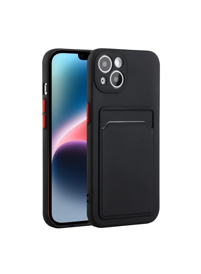 اس-توب جراب لهاتف iPhone 14 بتصميم فتحة بطاقة، جراب هاتف TPU مقاوم للصدمات - Image 1