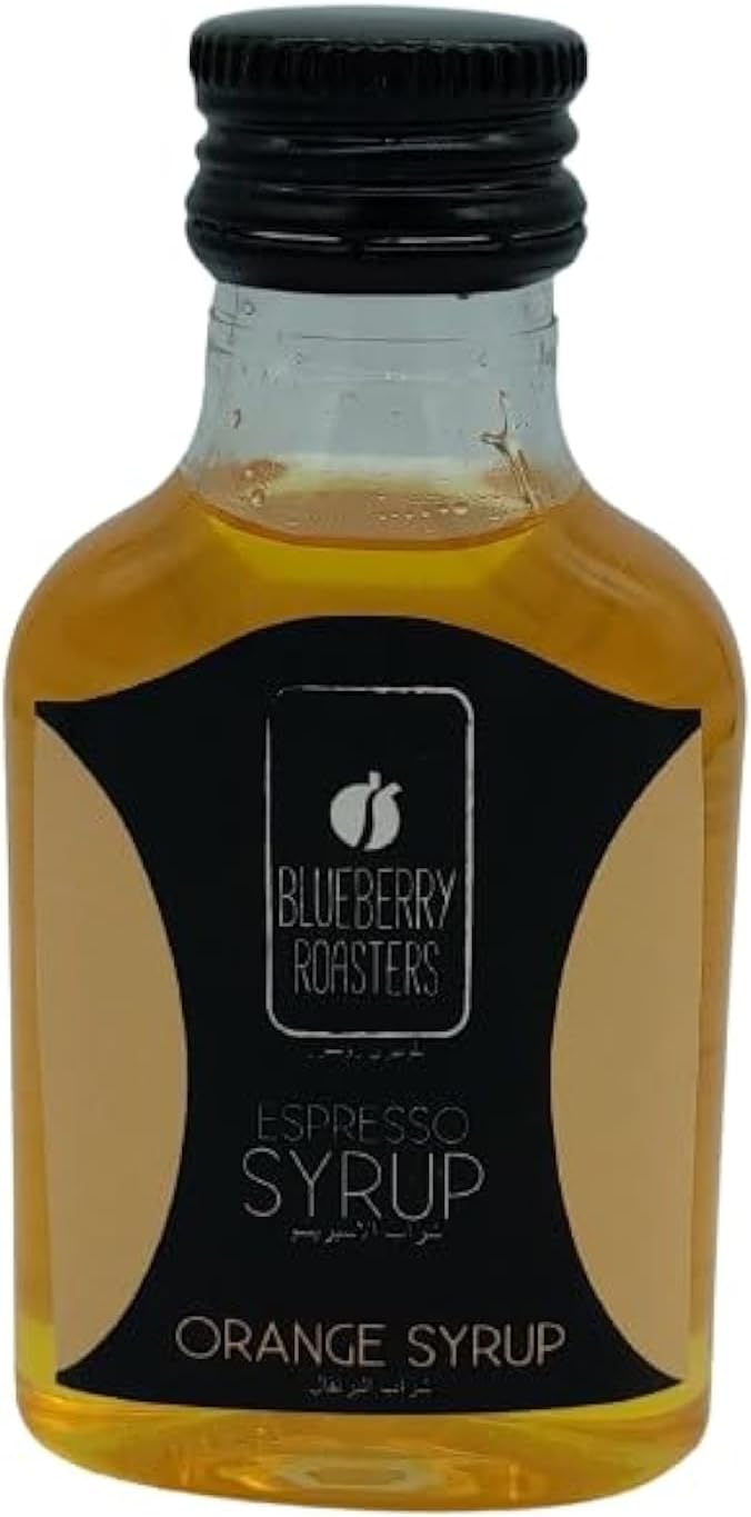 Blueberry Roasters Orange Syrup - 100 ml Espresso Syrup for Beverages and Desserts