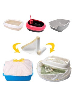 Y&D Cat Litter Pan Box Liner, Pet Kitten Drawstring Bag for Medium and Large Cats Dogs Tray Liners Drawstrings Bags Jumbo Extra Durable Box, 2 PACK  - Image 3