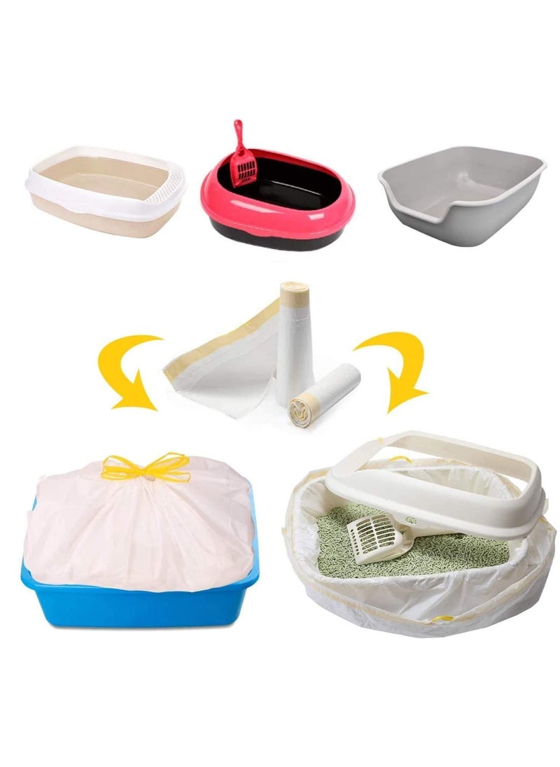 Y&D - Cat Litter Pan Box Liner, Pet Kitten Drawstring Bag for Medium and Large Cats Dogs Tray Liners Drawstrings Bags Jumbo Extra Durable Box, 2 PACK - Image 1