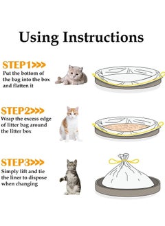 Y&D Cat Litter Pan Box Liner, Pet Kitten Drawstring Bag for Medium and Large Cats Dogs Tray Liners Drawstrings Bags Jumbo Extra Durable Box, 2 PACK  - Image 4