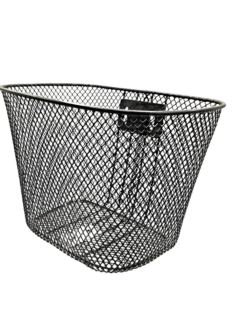 Kids Bicycle Metal Basket, Black, Front Mounted with Fittings & Screws - Image 5