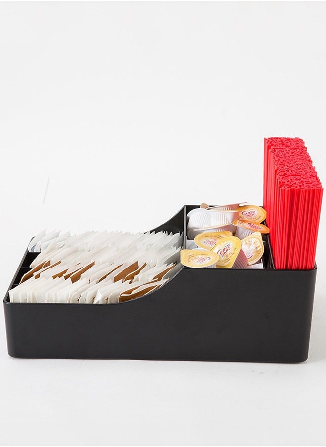 Bincoo - Coffee Counter Multi  Function Straw Rack Storage Box Coffee Condiment Organizer Tea Bag Holder - Image 1