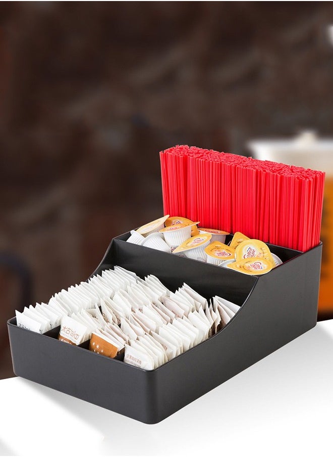 Bincoo - Coffee Counter Multi  Function Straw Rack Storage Box Coffee Condiment Organizer Tea Bag Holder - Image 1