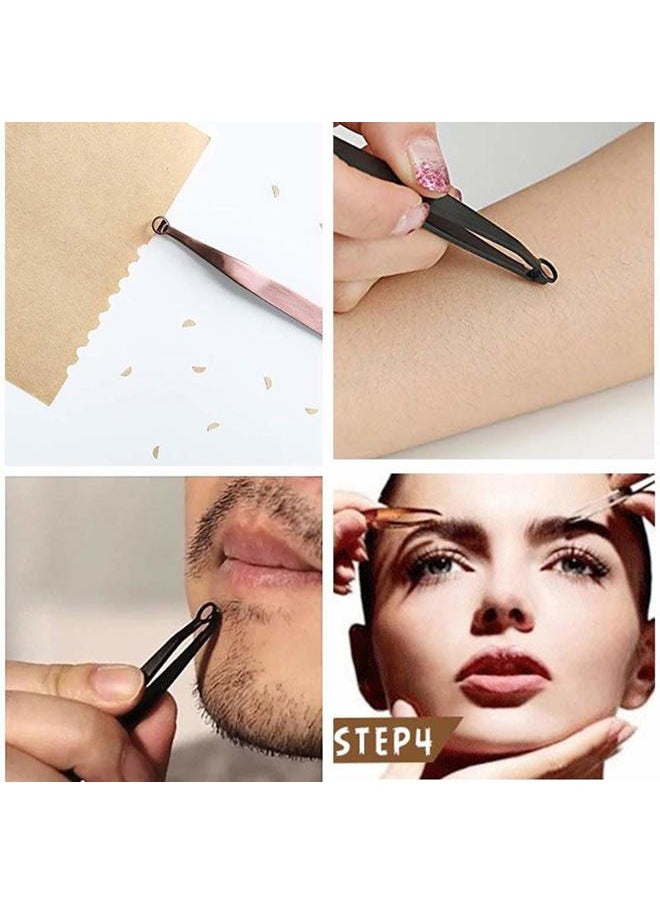 Universal Nose Hair Trimming Tweezers, Stainless Steel Eyebrow Trimmer, Friendly Round Tip, No Mirror Needed Easy Cut, for Noses, Sideburns, Brow, Body