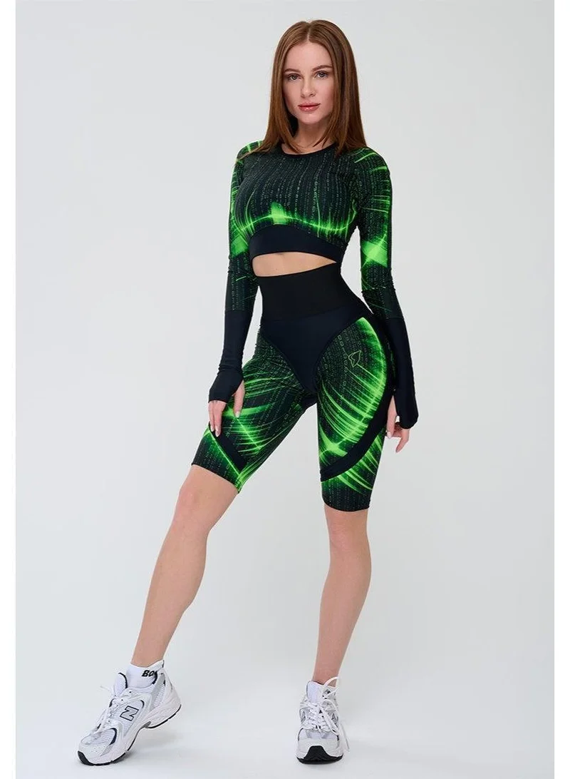 Bona Fide Bona Cycling Extra Push-up Corsage Matrix Extra Corsage High Waist Biker Gym Shorts for Women for Women | Best Price UAE