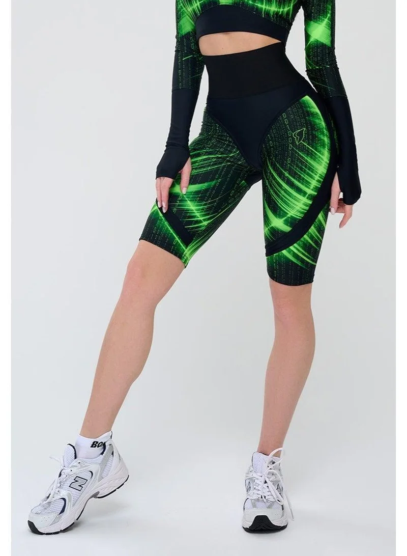 Bona Fide Bona Cycling Extra Push-up Corsage Matrix Extra Corsage High Waist Biker Gym Shorts for Women | Best Price UAE