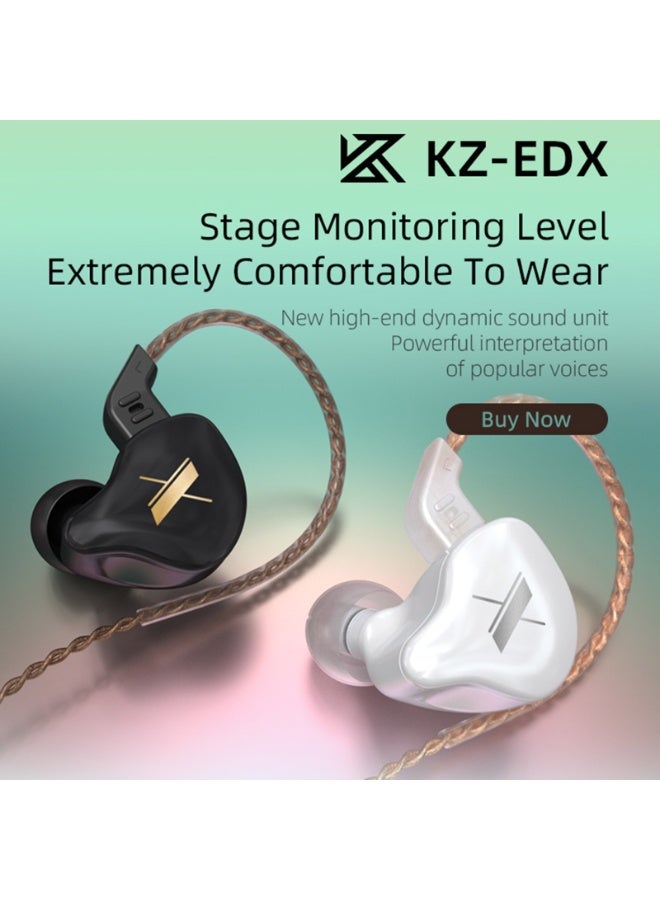 كي زد سماعات أذن KZ EDX HIFI داخل الأذن، سماعات مراقبة DIY، سماعات أذن 1DD رياضية لتقليل الضوضاء مع ميكروفون - Image 4