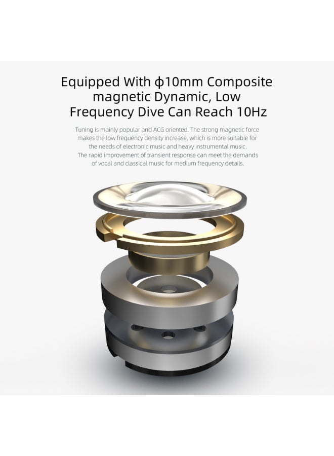 كي زد سماعات أذن KZ EDX HIFI داخل الأذن، سماعات مراقبة DIY، سماعات أذن 1DD رياضية لتقليل الضوضاء مع ميكروفون - Image 3