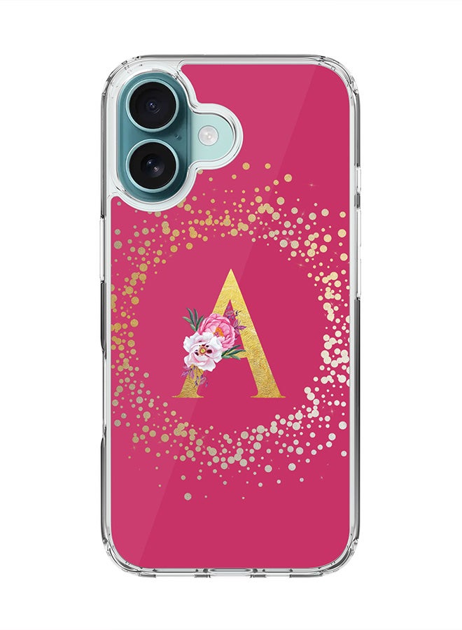 Stylizedd غطاء آيفون 16 [متوافق مع MagSafe] غطاء مغناطيسي رقيق شفاف - نمط زهور مخصص - أ (وردة وردية) - Image 1