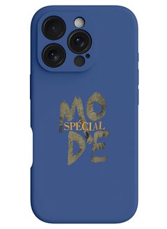 iPhone 16 Pro Blue Protective Slim Fit Case Liquid Silicone Cover with Full Body Protection Anti-Scratch Shockproof Case For iPhone - Mode special